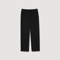 Pantaloni Larghi In Lana