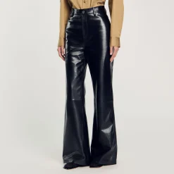 Pantaloni Svasati In Pelle