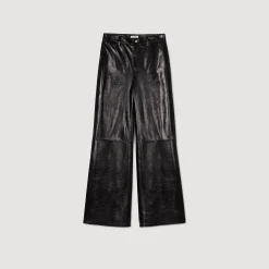 Pantaloni Svasati In Pelle