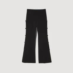 Pantaloni Svasati Traforati Sui Lati