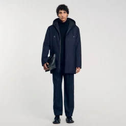 Parka Con Zip E Cappuccio