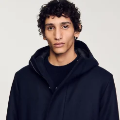Parka In Lana Con Cappuccio