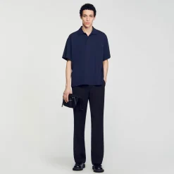 Polo Con Fiore In Cotone