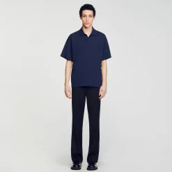Polo Con Fiore In Cotone
