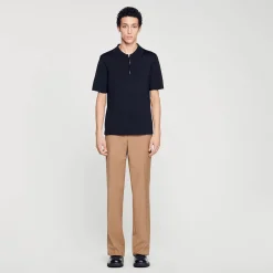 Polo In Maglia Con Colletto Con Zip