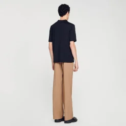 Polo In Maglia Con Colletto Con Zip