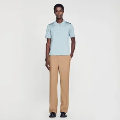 Polo In Maglia Con Colletto Con Zip