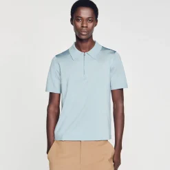 Polo In Maglia Con Colletto Con Zip