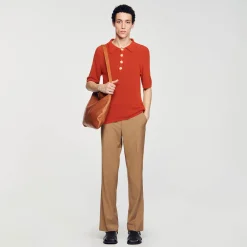 Polo In Maglia Tipo Bouclé