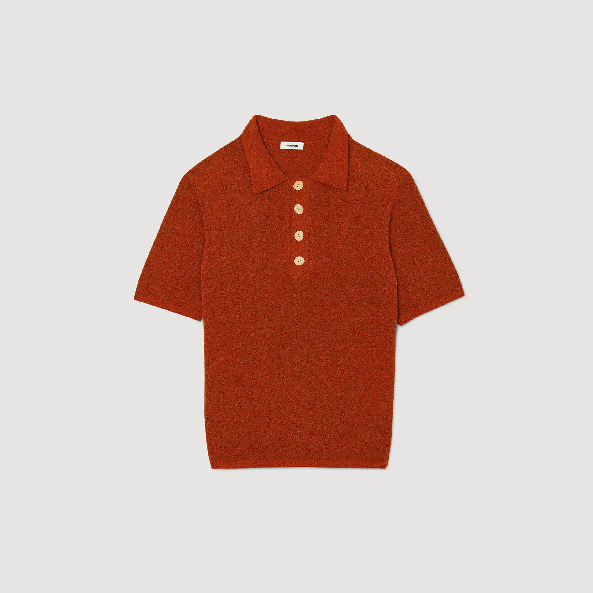 Polo In Maglia Tipo Bouclé
