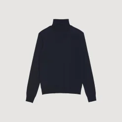 Pullover A Collo Alto In Lana