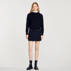 Pullover Collo Alto In Maglia