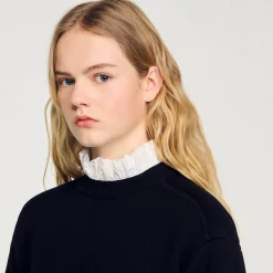 Pullover Collo Alto In Maglia