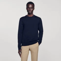 Pullover In Maglia Sottile In Lana