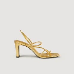 Sandali In Pelle Goffrata