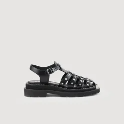 Sandali Olys In Pelle Con Borchie