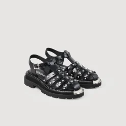 Sandali Olys In Pelle Con Borchie