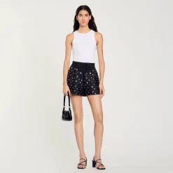 Shorts Con Pallini Decorativi