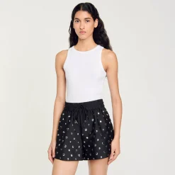 Shorts Con Pallini Decorativi