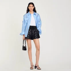 Shorts Con Pallini Decorativi