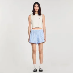 Shorts Larghi In Cotone