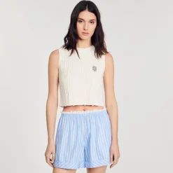 Shorts Larghi In Cotone