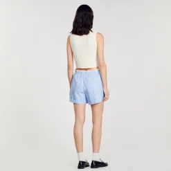 Shorts Larghi In Cotone