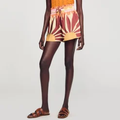 Shorts Satinati Con Stampa