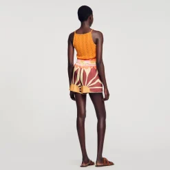 Shorts Satinati Con Stampa