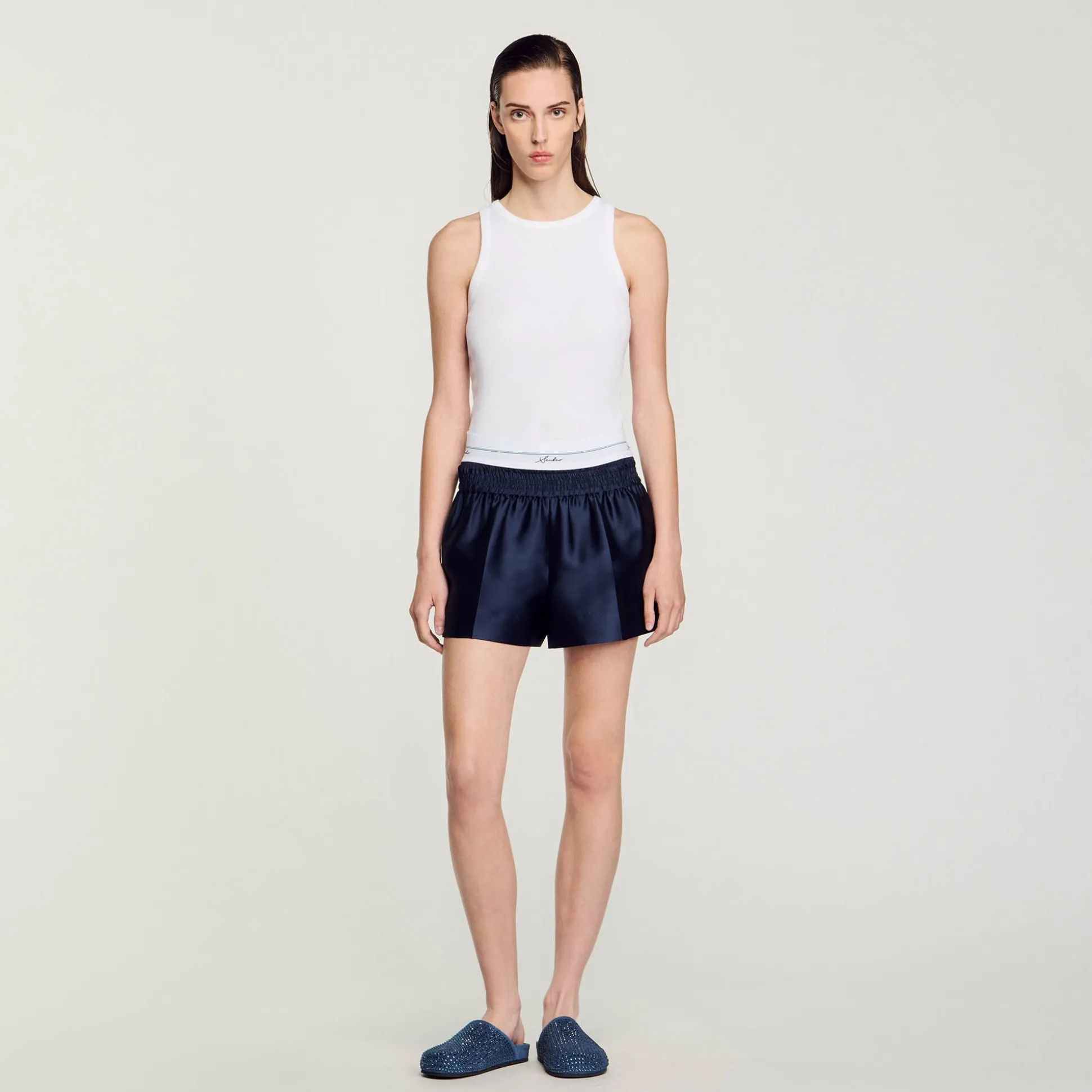 Shorts Tipo 2 In 1 In Raso