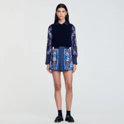 Skorts In Seta Con Stampa