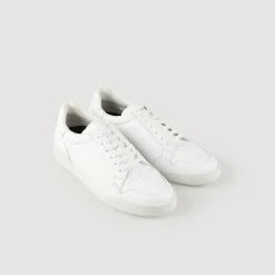Sneaker In Pelle Goffrata Square Cross