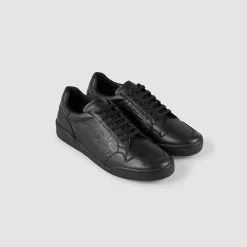 Sneaker In Pelle Goffrata Square Cross