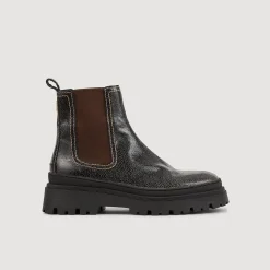 Stivaletti Chelsea In Pelle Crepata