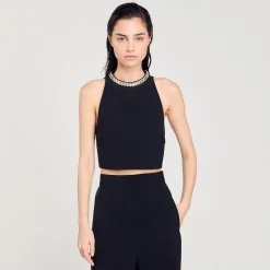 Top Corto Con Strass