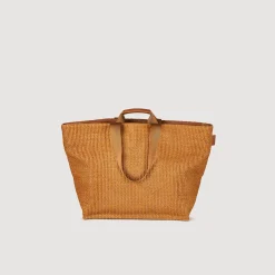 Tote Bag Grande In Tela Intrecciata