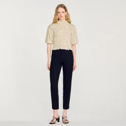 T-shirt A Punto Smock A Pois