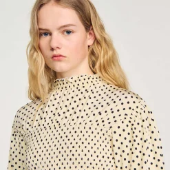T-shirt A Punto Smock A Pois