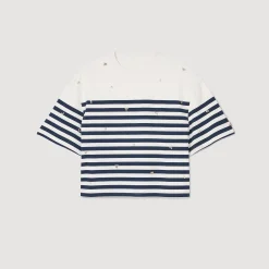 T-shirt Alla Marinara Con Strass