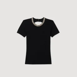 T-shirt Con Passamaneria Glitterata