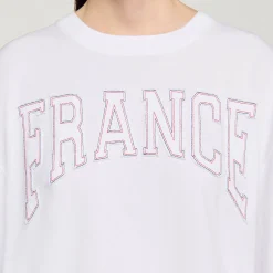 T-shirt Corta Con Ricamo France