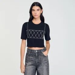 T-shirt Corta Glitterata