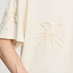 T-shirt Decorata Con Fiori