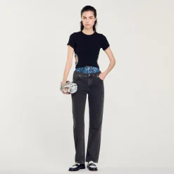T-shirt Decorata Con Strass