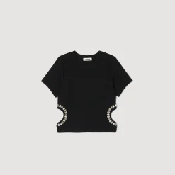 T-shirt Decorata Con Strass