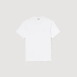 T-shirt In Cotone Con Fiore