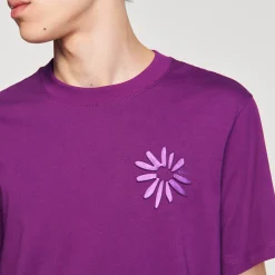 T-shirt In Cotone Con Fiore