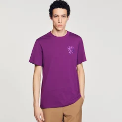 T-shirt In Cotone Con Fiore