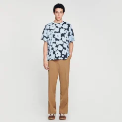 T-shirt In Cotone Con Stampa Floreale