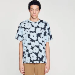 T-shirt In Cotone Con Stampa Floreale